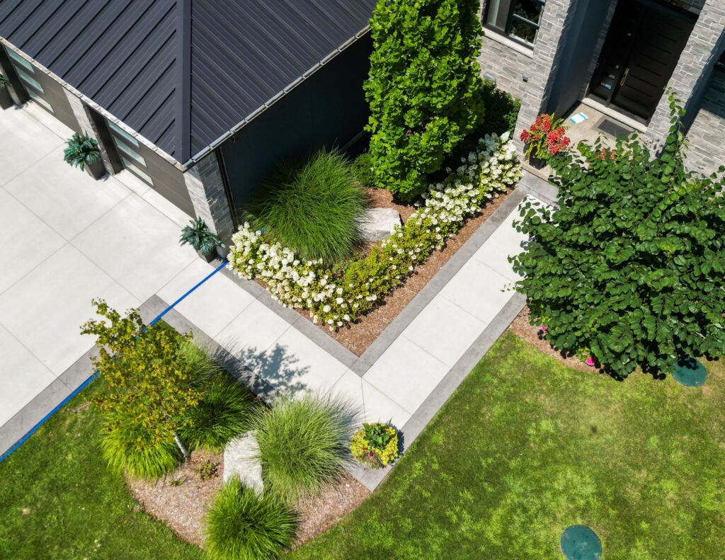 Finished concrete walkway by Brosco Concrete