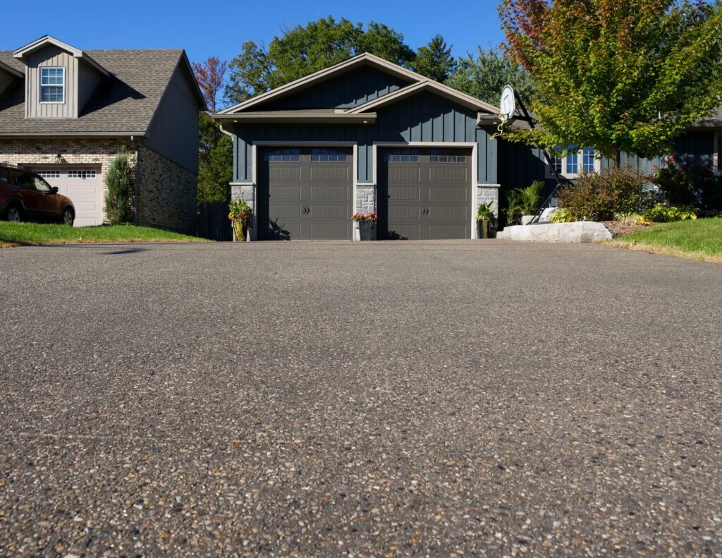 Finished concrete driveway by Brosco Concrete