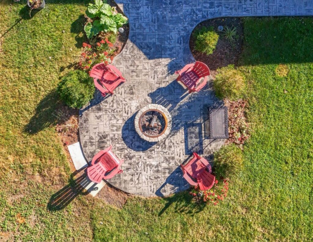 Finished concrete patio by Brosco Concrete
