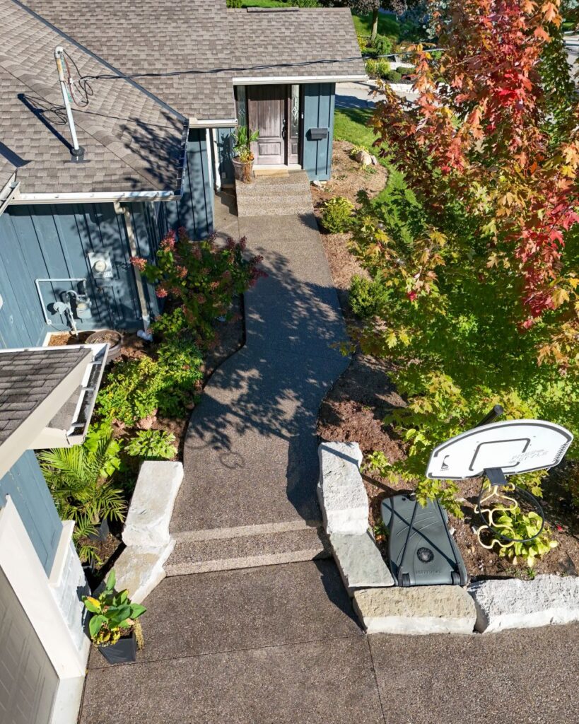 Finished concrete patio by Brosco Concrete