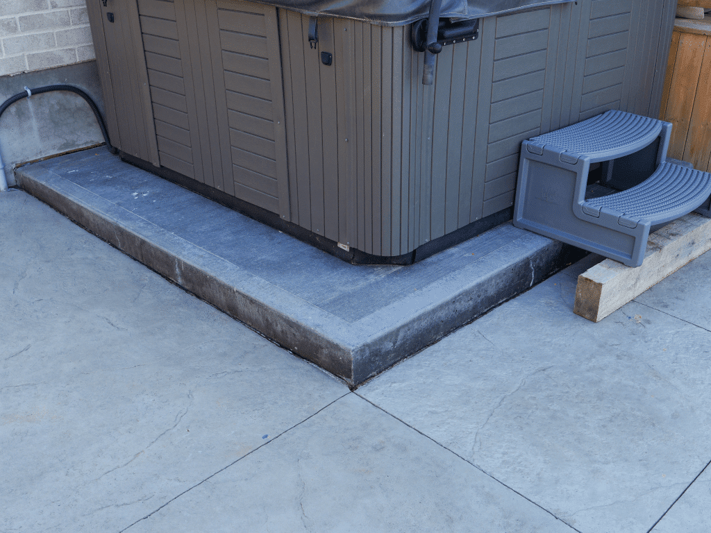 Finished concrete steps