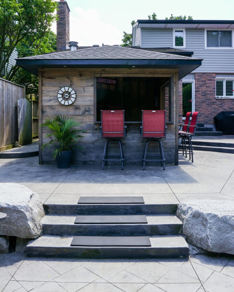 Finished concrete patio by Brosco Concrete