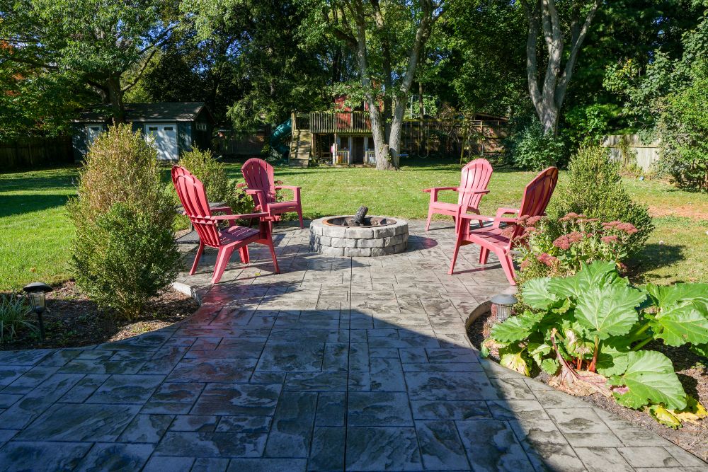 Finished concrete patio by Brosco Concrete