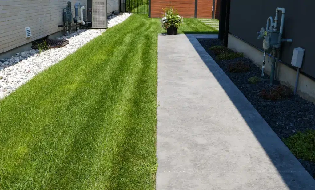 Finished concrete walkway by Brosco Concrete