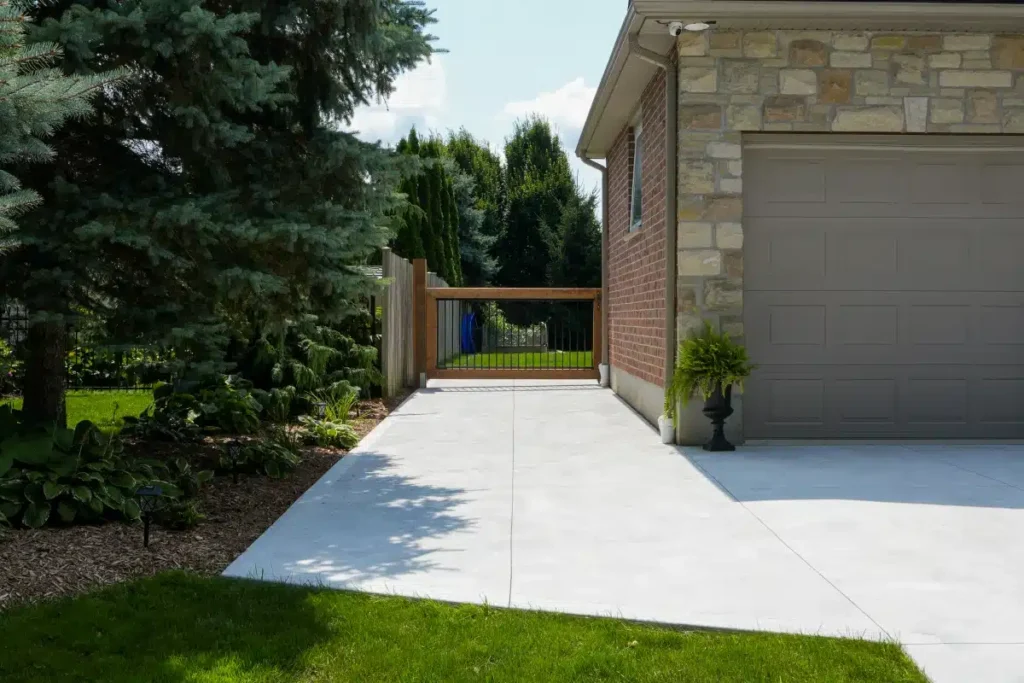 Finished concrete driveway by Brosco Concrete