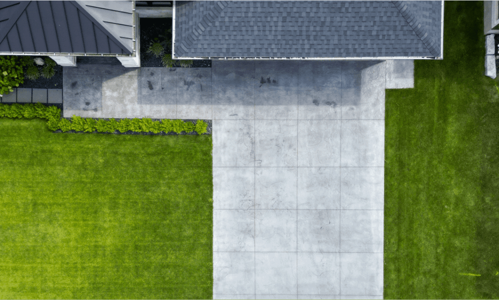 Finished concrete walkway by Brosco Concrete