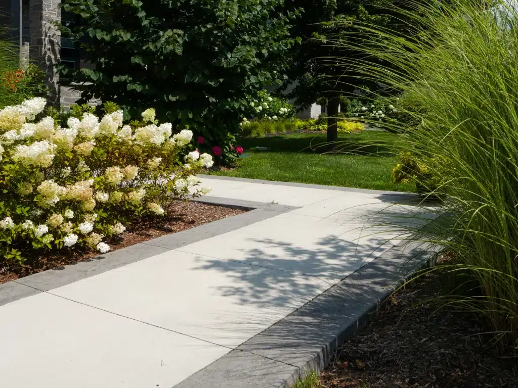 Finished concrete walkway by Brosco Concrete