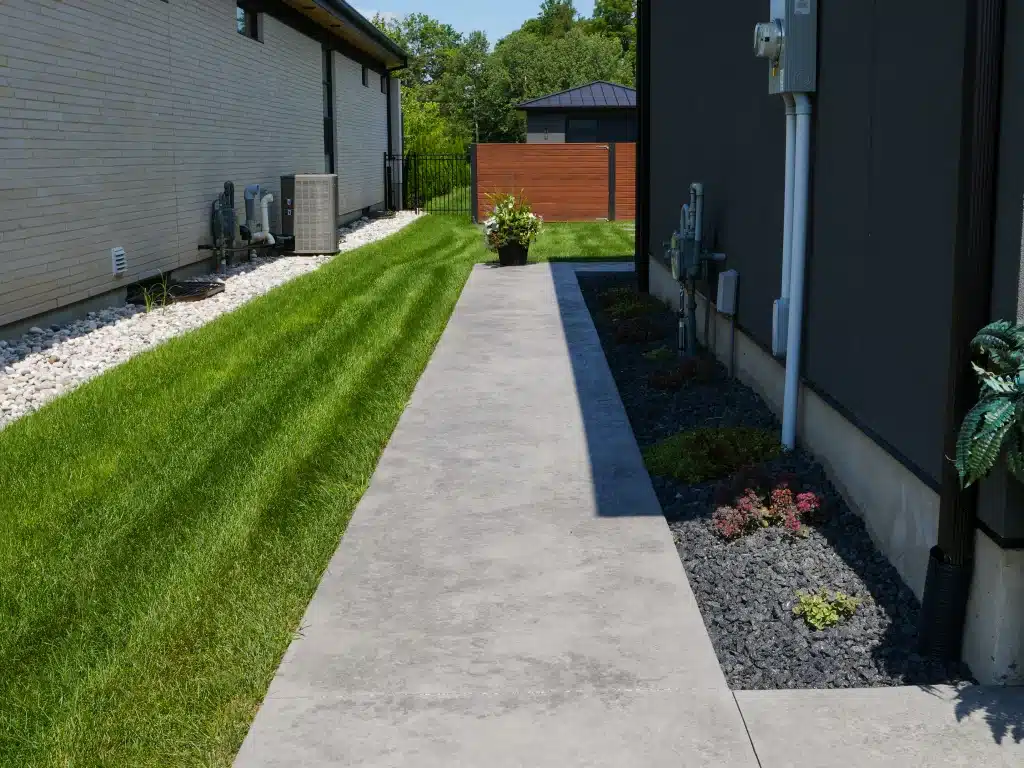Finished concrete walkway by Brosco Concrete