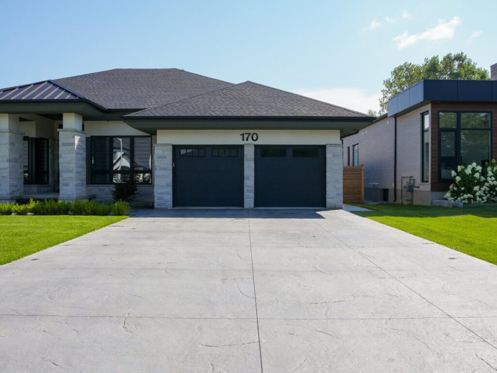 Finished concrete driveway by Brosco Concrete