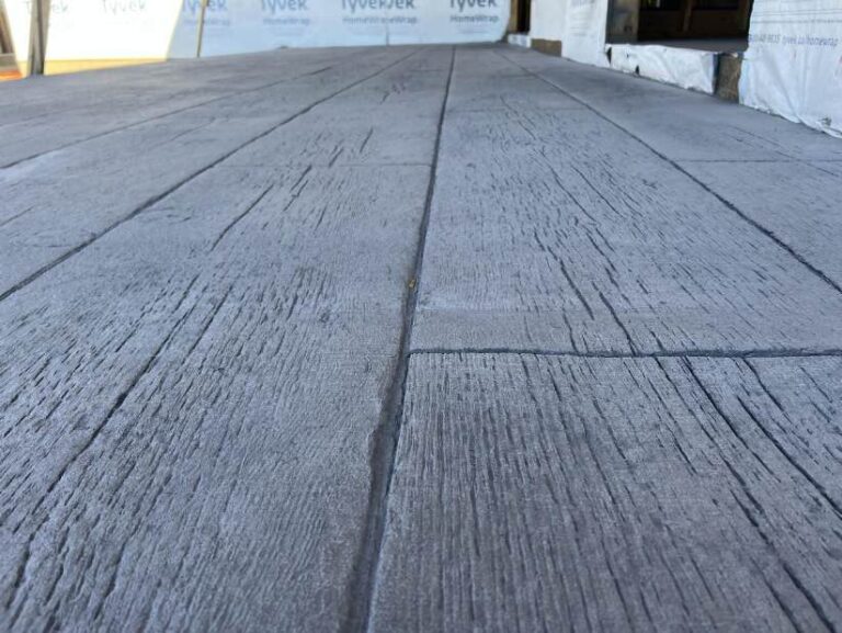 Barn Board stamped concrete pattern