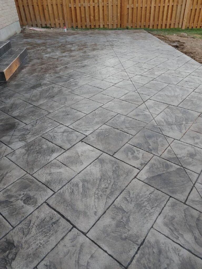 Large Ashlar stamped concrete pattern