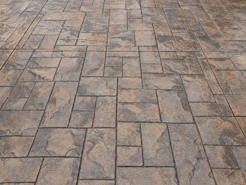 Small Ashlar stamped concrete pattern
